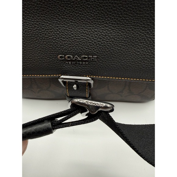 NWT Coach Shoulder Bag CB846 Hudson Crossbody Signature Canvas Leather Brown - Picture 5 of 8